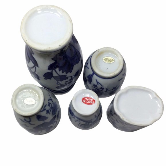 Bundle of Blue and White Mini Vases - Picture 3 of 5
